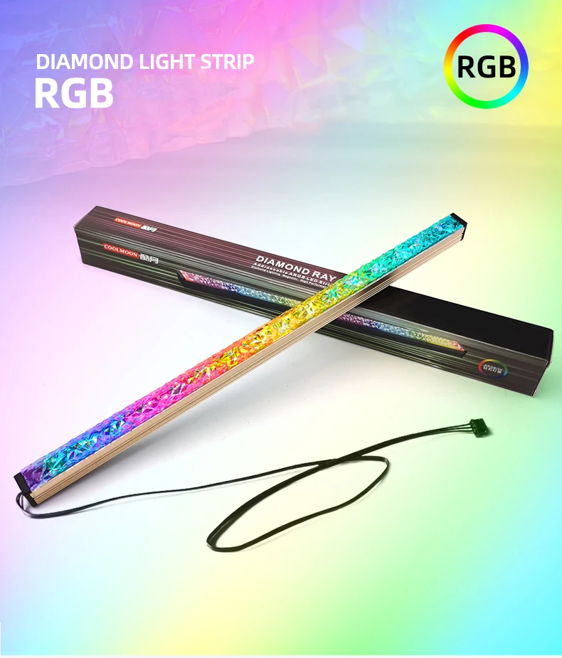 COOLMOON чехол для компьютера RGB украшение светодиодный Srip/панель блока