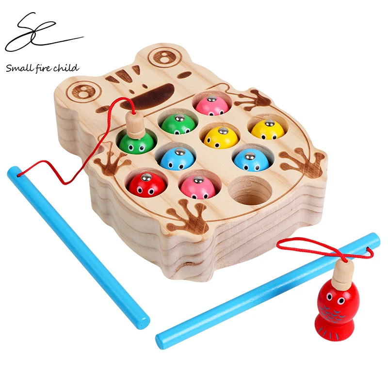 Рыболовные Игрушки для девочек детская игра деревянная Магнитная рыболовная