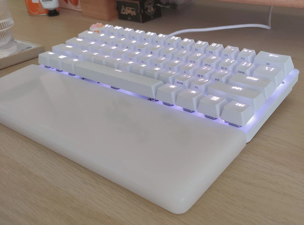 Hand Made Resin Wrist Rest Pad For Mechanical Keyboard 60 68 84 87 96 980 104 Size Customize Pure White Tray | Компьютеры и офис