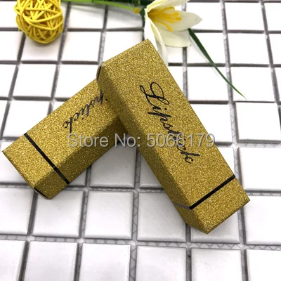50/100 шт 25x25x85 мм косметические черные бумажные упаковочные коробки для бальзам для губ в тюбике 2,5x2,5x8,5 см аксессуары для макияжа Золотой бумажный фартук упаковочная коробка