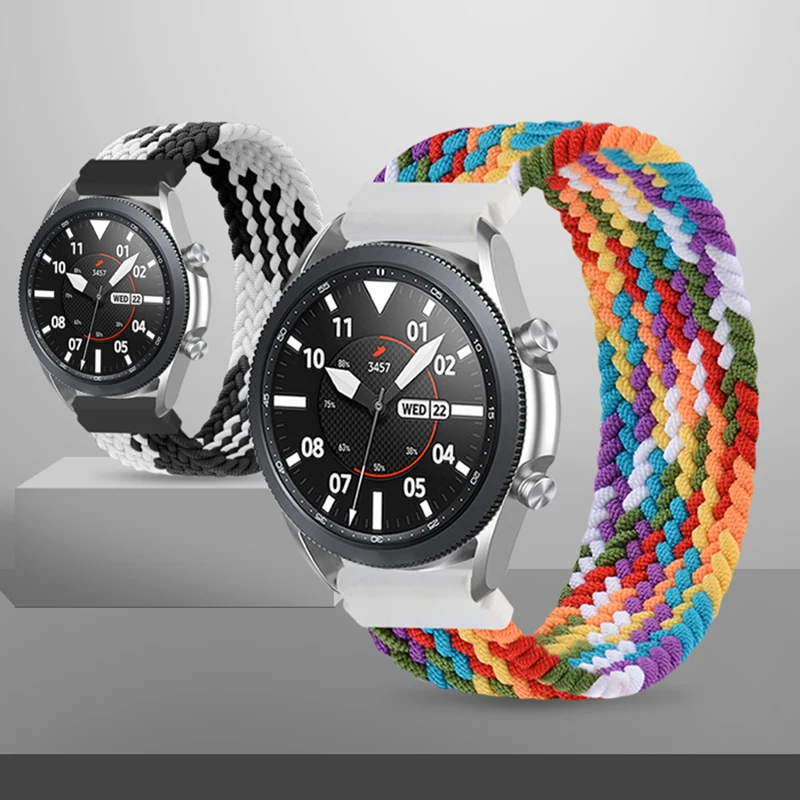 

20 мм 22 мм плетеная соло-петля для Amazfit GTS 2/2e/GTS2 Mini/GTR 42 мм 47 мм/GTR2/2e/stratos 2/3 браслет Correa Amazfit ремешок Bip