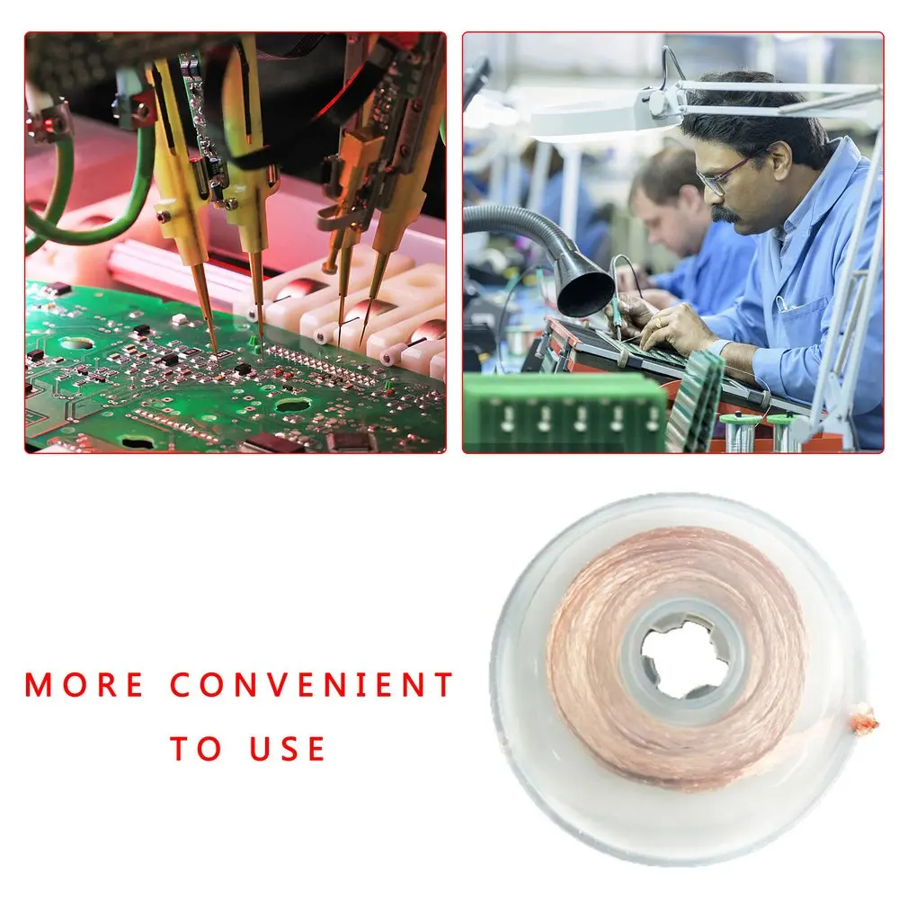 

1.5M Welding Wires Desoldering Braid Solder Remover Wick Wire 1.5mm 2mm 2.5mm 3mm 3.5mm Width Lead Cord Flux BGA Repair Tool