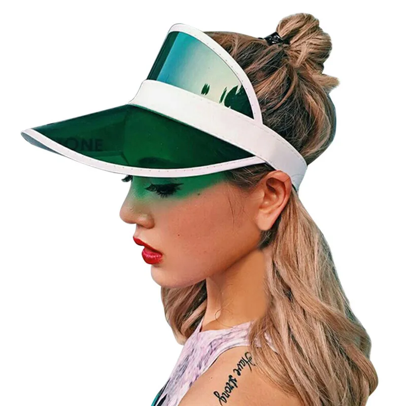 Летняя красочная позолоченная ПВХ шляпа с солнцезащитным козырьком