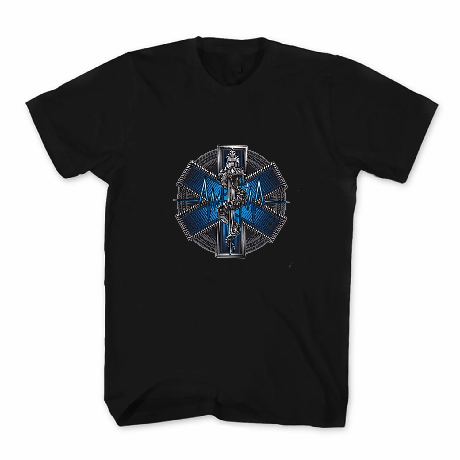 

Creative Design Star of Life Sign EMS EMT Paramedics T-Shirt. Summer Cotton O-Neck Short Sleeve Mens T Shirt New S-3XL