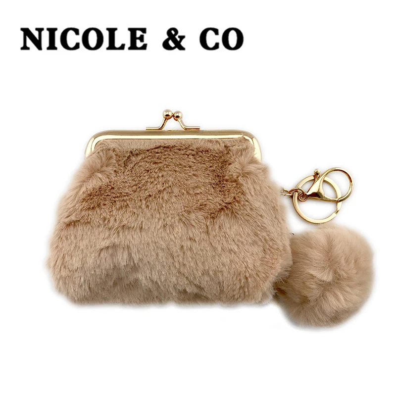 Кошелек для мелочи NICOLE &amp CO осенне-зимний мини-кошелек девочек с металлической