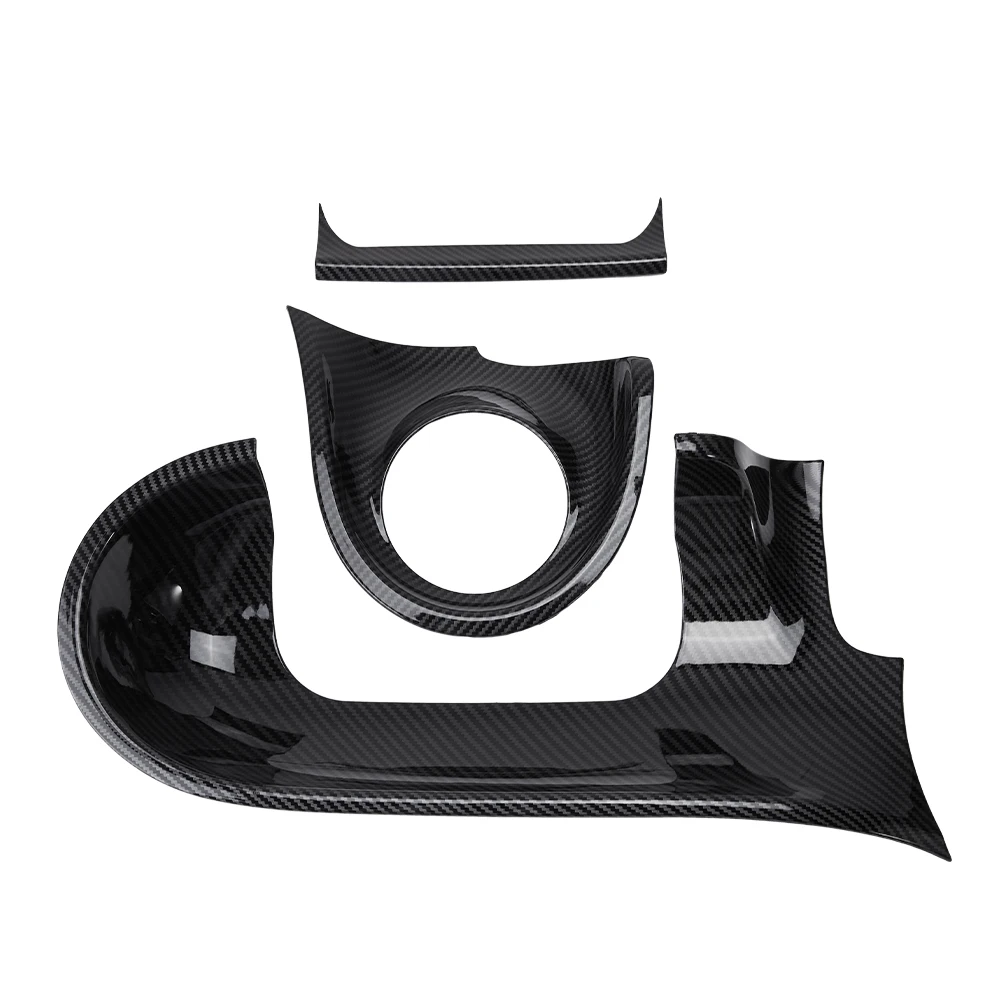 Центральная Автомобильная консоль из углеродного волокна декоративная панель