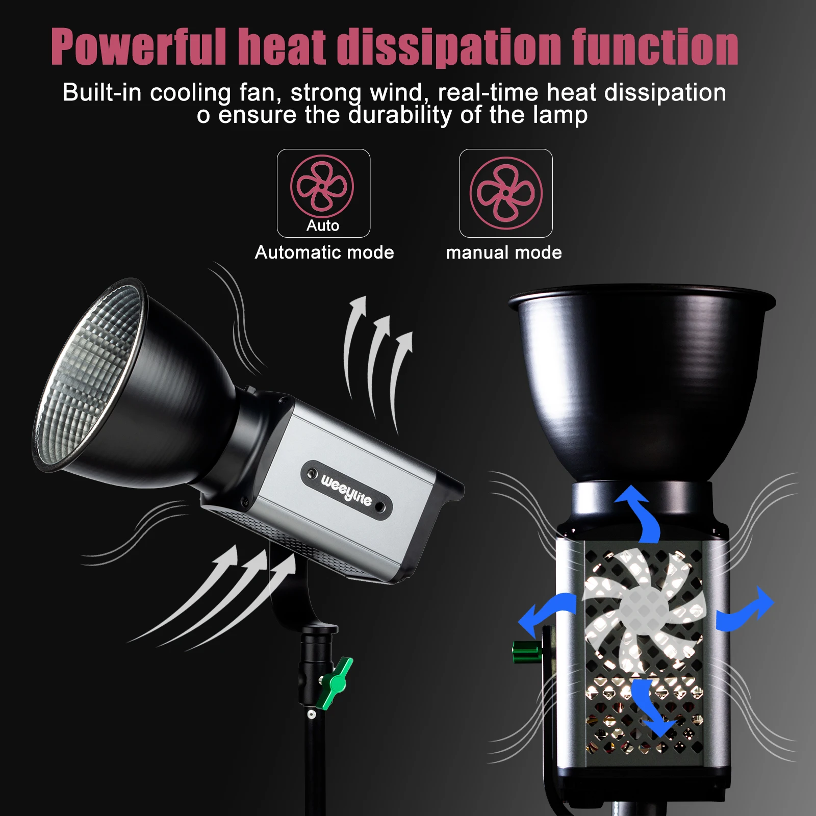 

Weeylite Ninja200 Bi-Color LED Video Light 60W Mini Bowens Mount COB Continuous Lighting with APP Control Built-in 12 Lighting