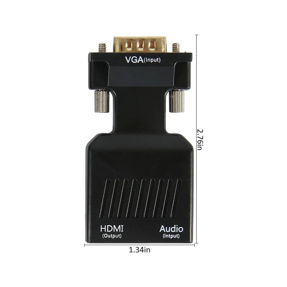 Конвертер VGA Male-HDMI Female с аудиоадаптером кабели 1080P для HD ТВ-монитора проектора