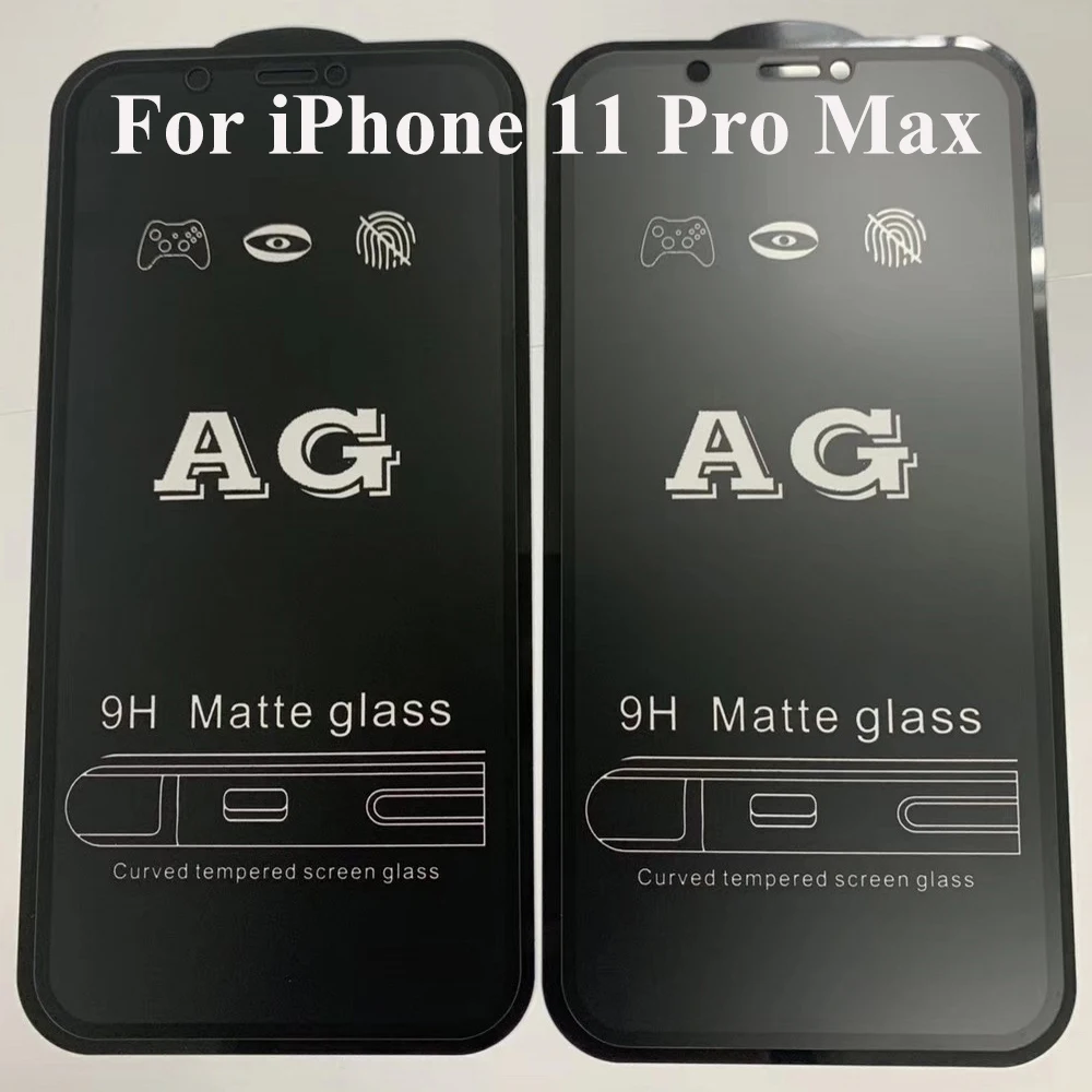 

Матовое закаленное стекло AG 9H для защиты экрана от отпечатков пальцев для iPhone 13 Pro Max 12 Mini 11 XS XR X 8 7 6 Plus SE, 100 шт.
