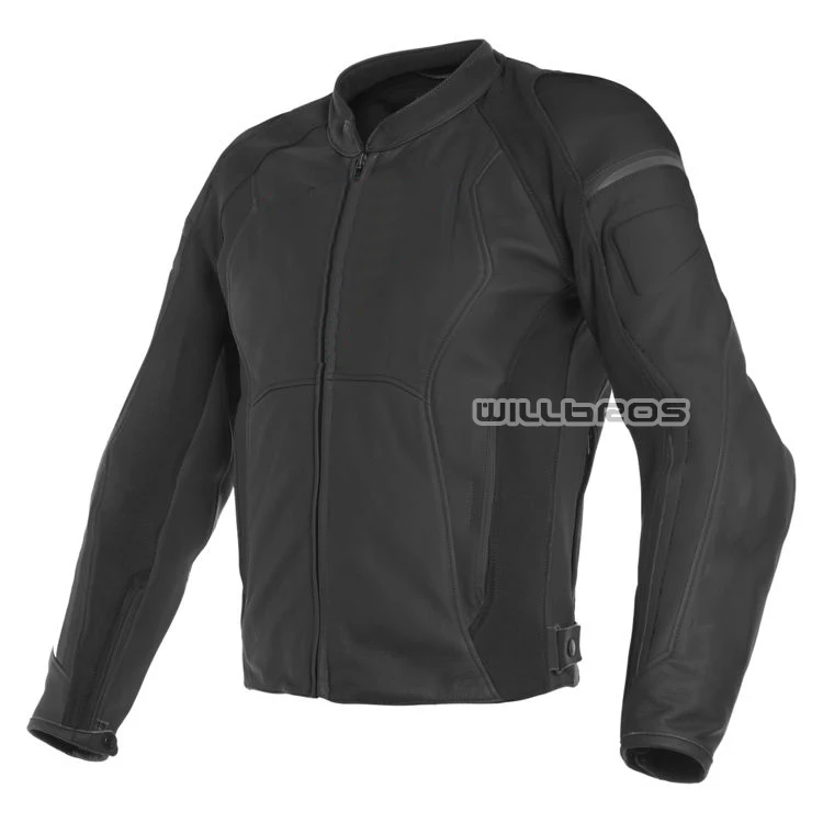 

New Black Red Blue Nexus Agile Dain Leather Jacket Motorcycle Street Moto Racing Riding Protective Clothing with Cotton Lining
