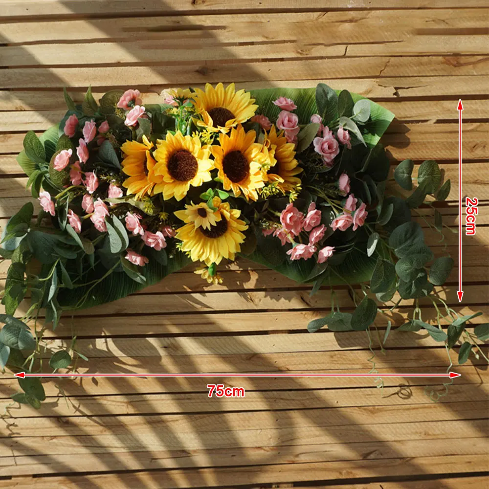 75 см искусственные шелковые цветы Swag тонкий стол Декор для дома свадьбы Арка