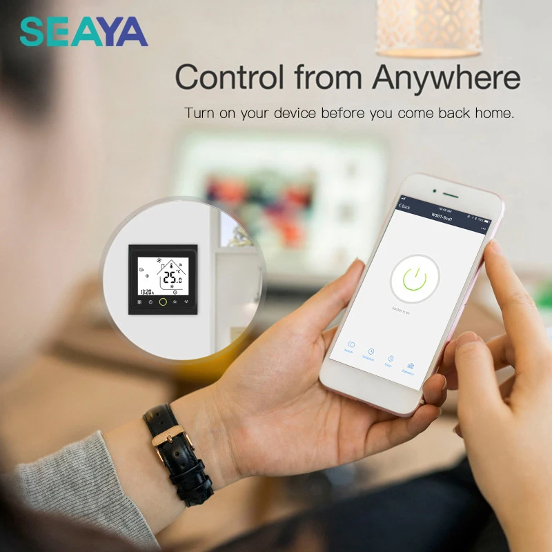 Умный термостат для теплого пола SEAYA Wi-Fi контроллер температуры электрического
