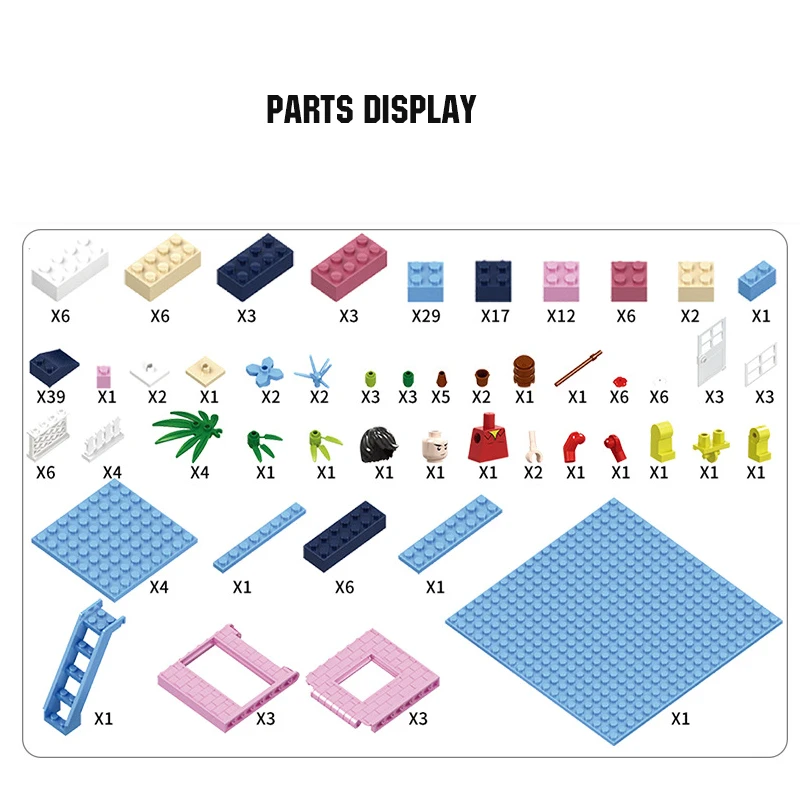 

211Pcs-445Pcs Castle Building Blocks Sets Villa Dream House Slide Girls Friends Brinquedos Bricks Educational Toys for Children