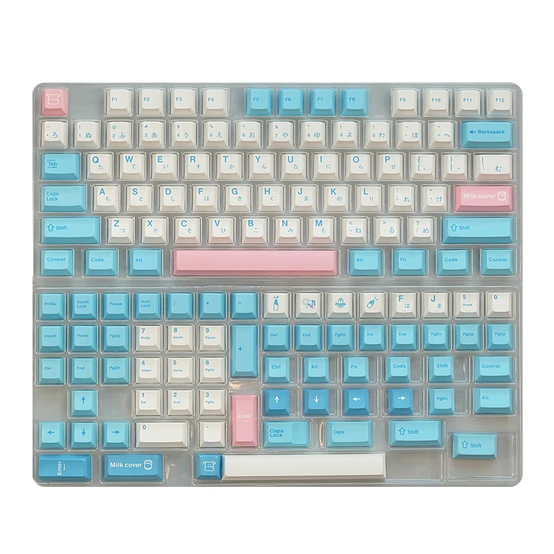 

Milk Keycaps Milk Cover Keycap PBT Sublimation Key-Cap Cherry Profile 141 Keys Compatible 87/104/108/84/64/98/96