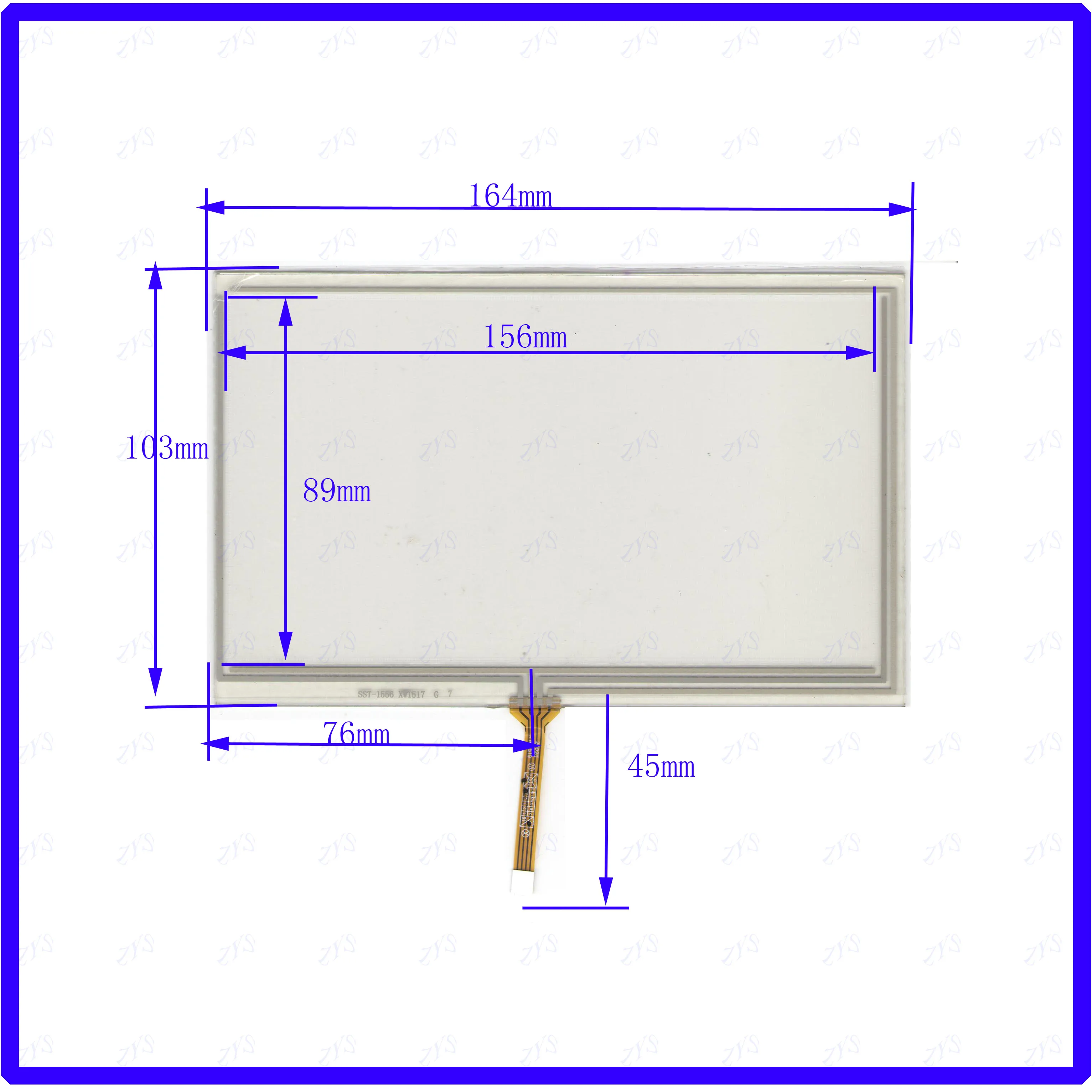 ZhiYuSun XWT517 SST1556 164*103 мм 7 дюймов 4 провода сенсорный экран Сенсорная панель это