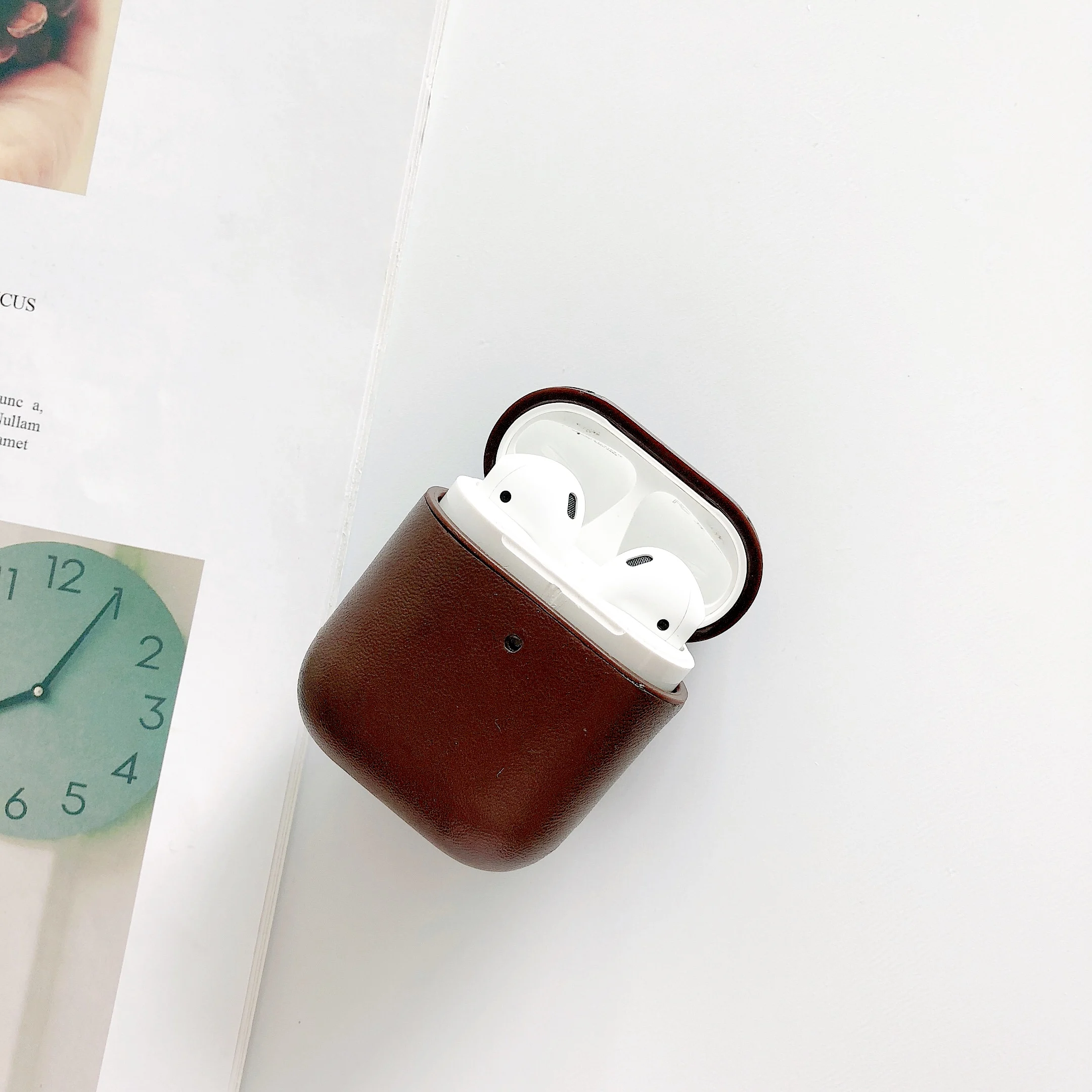 Модный чехол для Airpods 2 1 беспроводные bluetooth наушники из искусственной кожи