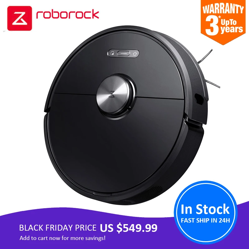ЕС/CZ/RU стоковый 2019 Roborock новейший Черный S6 робот пылесос автоматическая