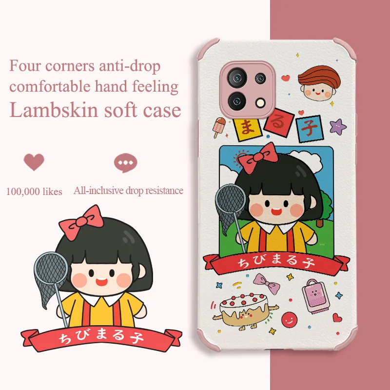 

Cute Little Girl Phone Case For Xiaomi Mi 11 11lite 11i 11Ultra lite Ultra Liquid Silicone Cover