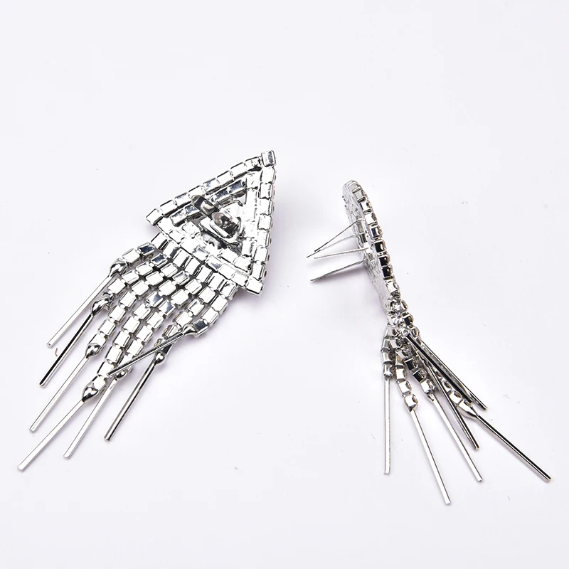 Брошь геометрической формы 2 шт./лот с прозрачными кристаллами стразами