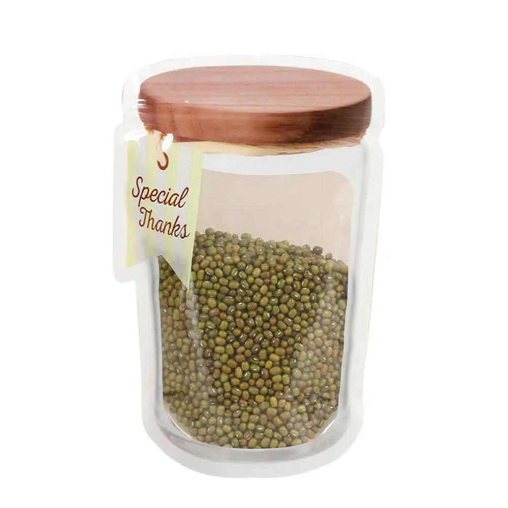 3 шт. многоразовые банки в бутылках Форма сумки печенья прозрачные матовые Еда