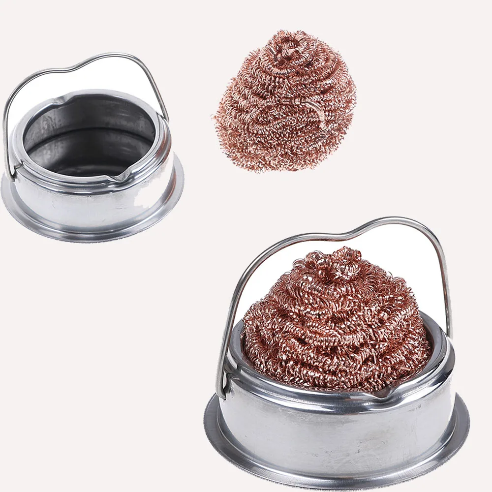 

1pc Wire With Stand Set Welding Solder Iron Tip Cleaner Cleaning Steel Heavy Duty Stainless Steel Holder