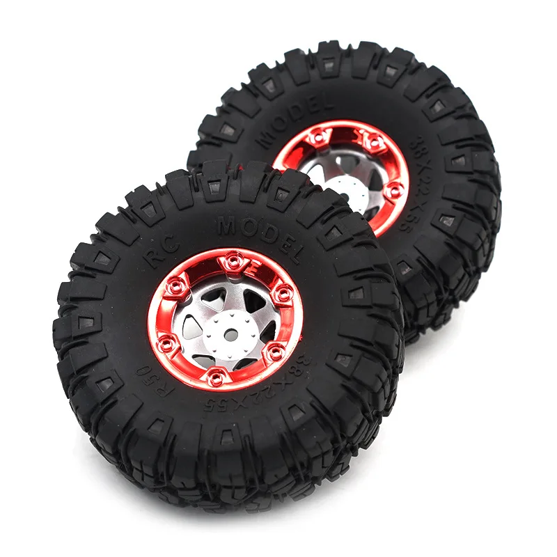 

1:12 RC Truck Crawlers 100mm Rubber Tires Tyres with Wheel Hex 4X for Wltoys 12428 12423 FY01 FY02 FY03