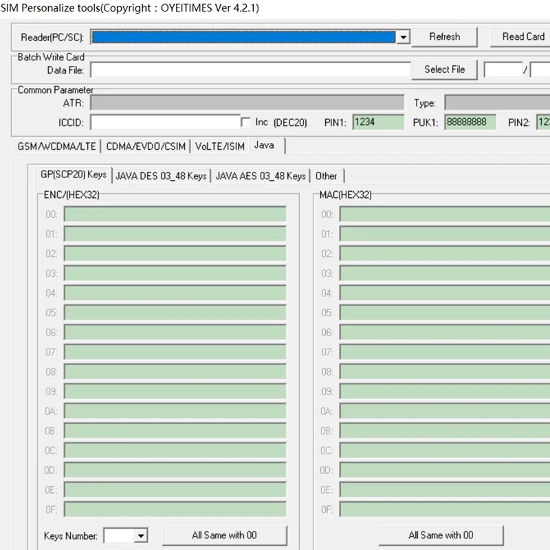 OYEITIMES Java SIM Card Powerfull 4.2.1 Software Blank 5G SIM Card Software SIM Card ENC DEK JAVA DES JAVA AES Software