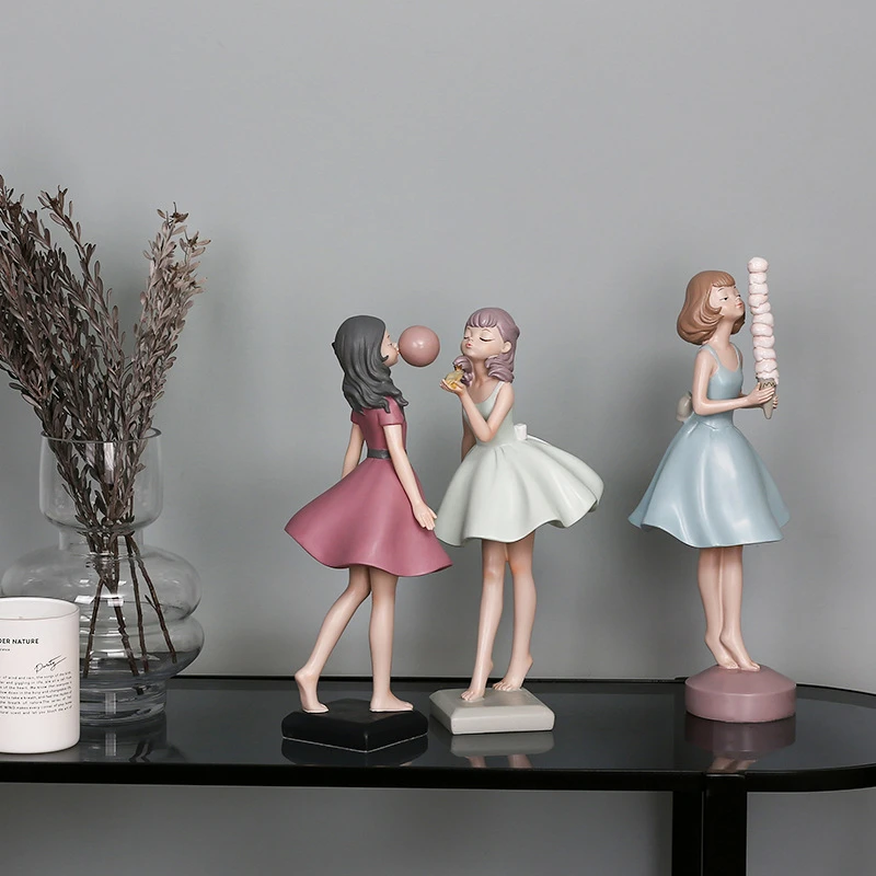 

Новинка, платья для девочек в форме сердца украшения Lovely Girl надувной шарик смолы орнамент свадебный подарок кукла для спальни украшения