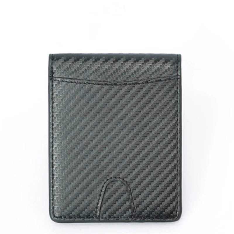 2019 мужской Одноцветный карбоновый волоконный RFID Тонкий Повседневный Держатель