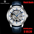 Новинка 2021 г., Pagani Design, мужские Роскошные автоматические механические часы из нержавеющей стали, водонепроницаемые спортивные часы с кожаным ремешком, мужские часы