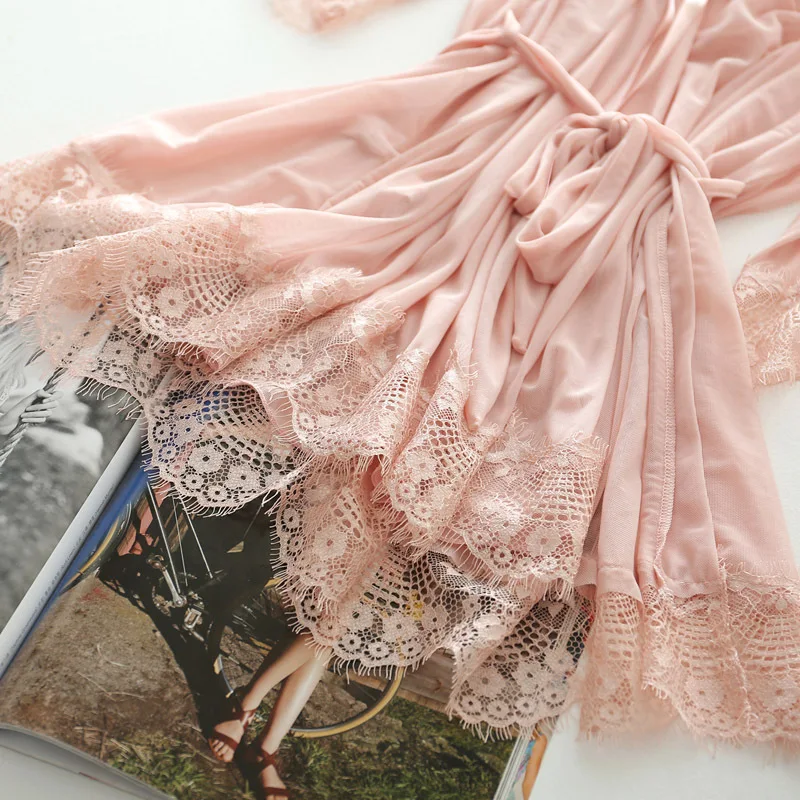 

Women Lace Nightgowns Sleepwear Pyjamas Set Summer Night Dress Nightwear Sexy Lingerie Bathrobe Female Nightdress Home Clothes