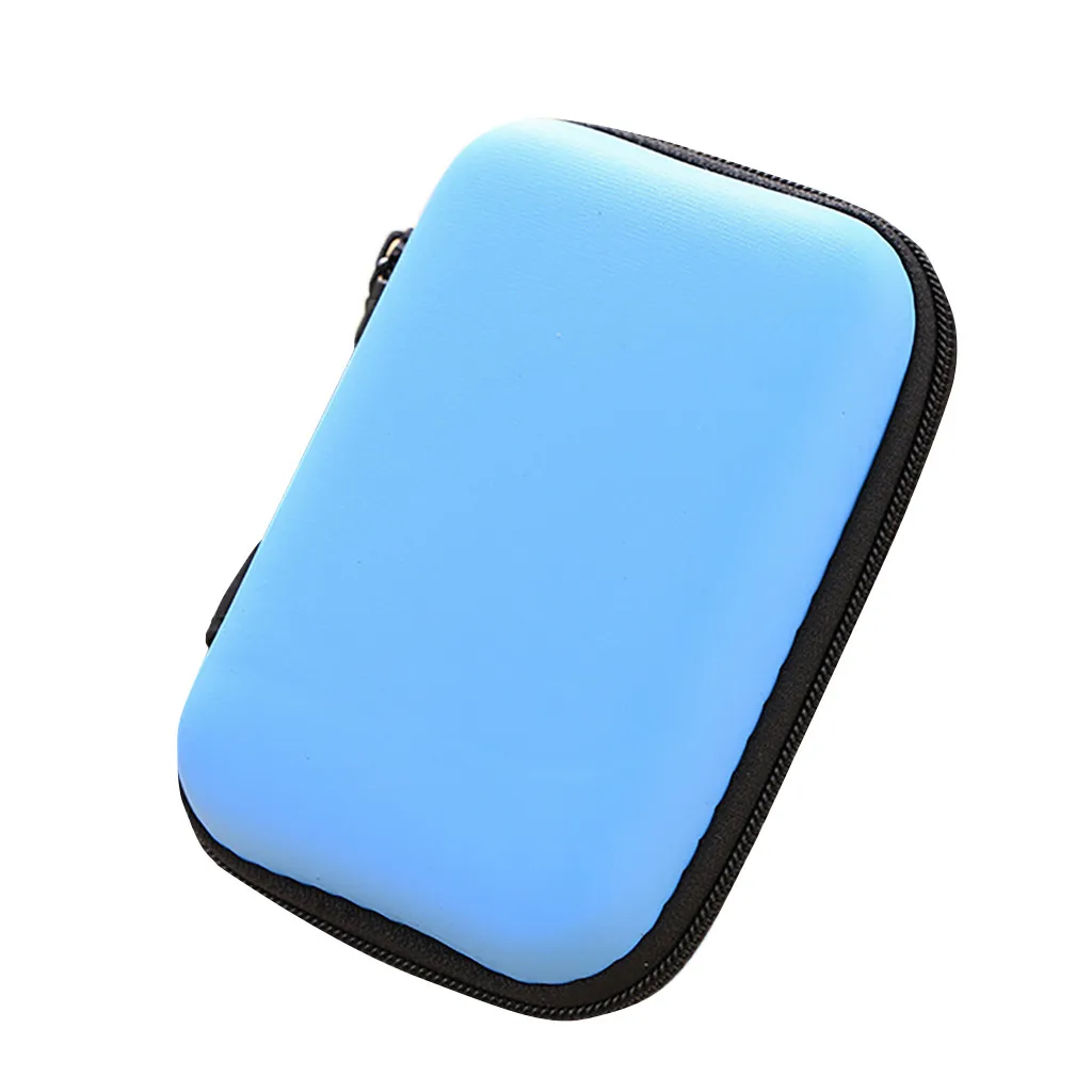 HSU мини молния жесткая кожаная сумка для хранения наушников чехол коробка багажа