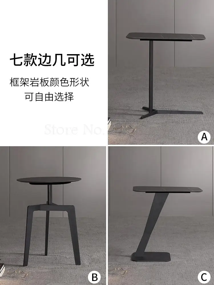 Italian Minimalist Slate Table Nordic Light Luxury Creative Corner Sofa Side Modern Living Room Mobile |