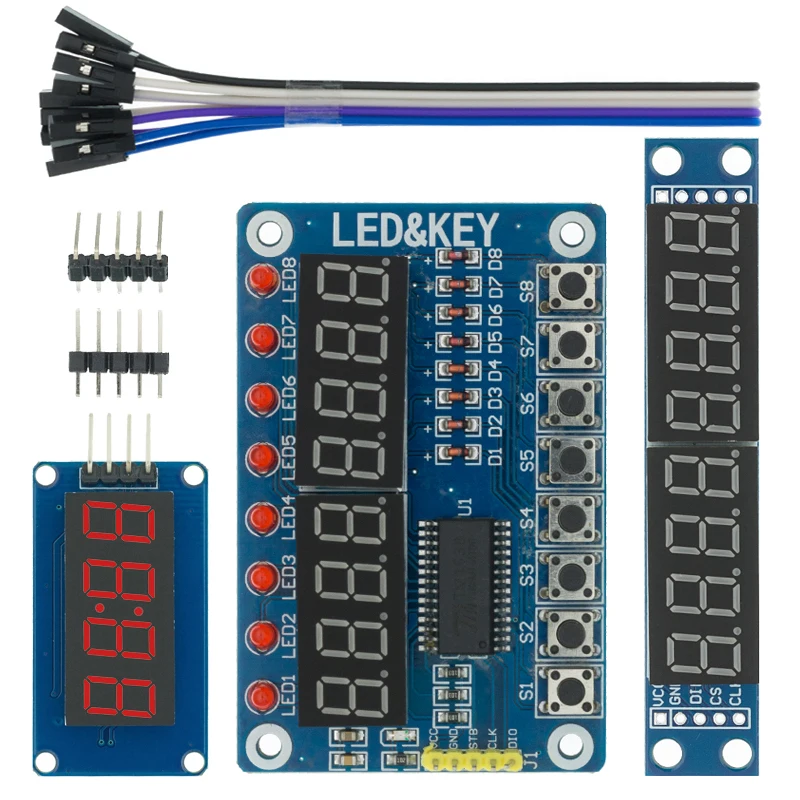 TM1637 4 бит/TM1638/MAX7219 8 бит цифровой светодиодный Дисплей модуль для Arduino 7 сегментный 0