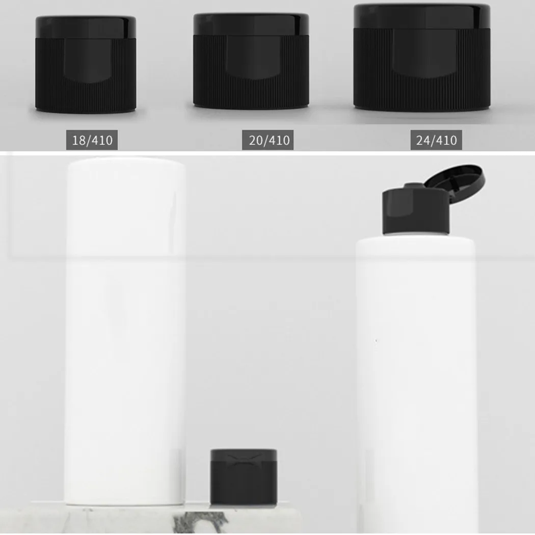 

10×Spare Black Flip Cap Lids Home Lotion Shampoo Bottle Brew Plastic *Ideal For Most 18/20、24mm Screw Bottle Replacment In Stock