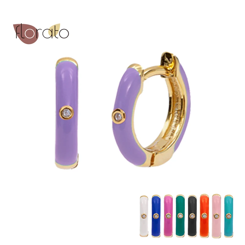 

Colorful Multicolor Fashion Hoop Earrings 925 Sterling Silver Ear Buckle Exquisite Jewelry Customized For Women Birthday Gifts