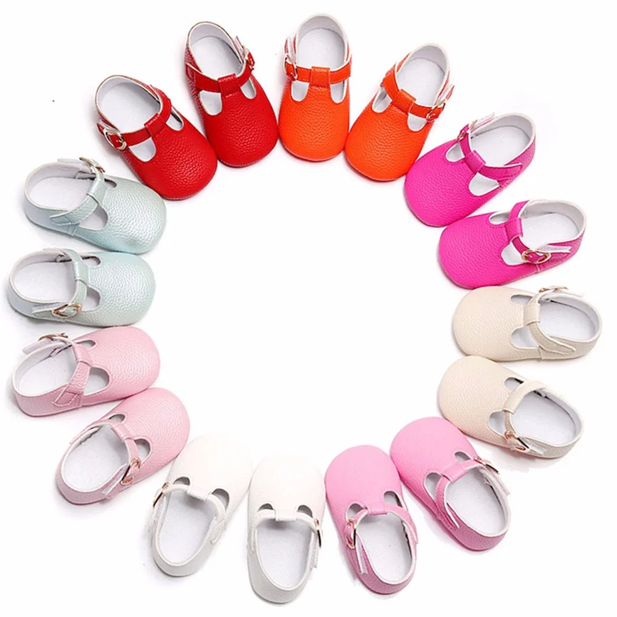 Детская обувь Обувь для малышей новорожденных Милая однотонная на мягкой