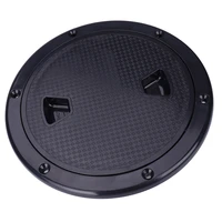 4 inch screw out deck plate access hatch cover case black plastic for boat cabin