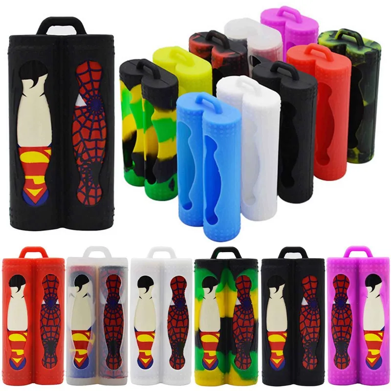 7 цветов Противоскользящий Мягкий силиконовый чехол для батареи 18650 Dual/Single Knot