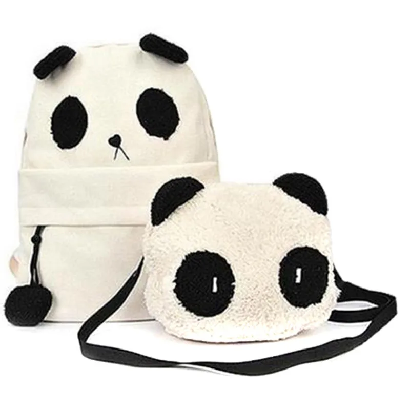 Новинка 2020 модный стиль портфель с пандой рюкзак на плечо сумка для книг милые