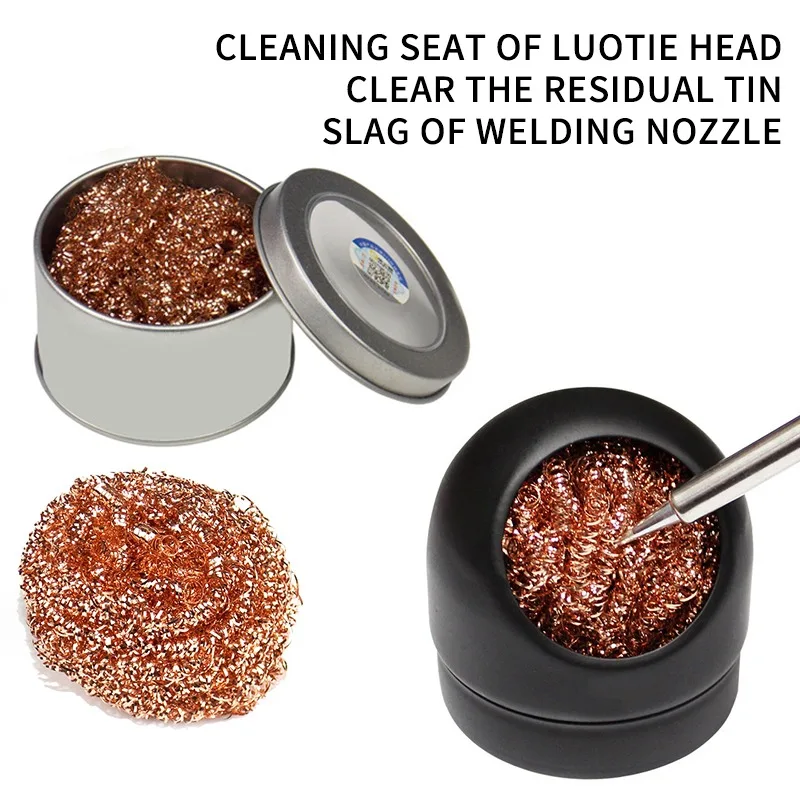 

Soldering Iron Tip Cleaner Desoldering Cleaning Ball Mesh Filter Cleaning Tip Copper Wire Clean Ball Metal Dross Box Clean Ball