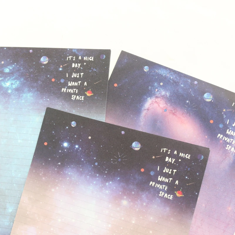 Набор для письма и конвертов Domikee A4 с изображением неба звезд набор канцелярских