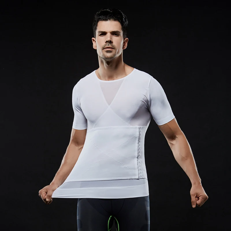 Мужская корректирующая форма для тела похудения компрессионная рубашка из АБС