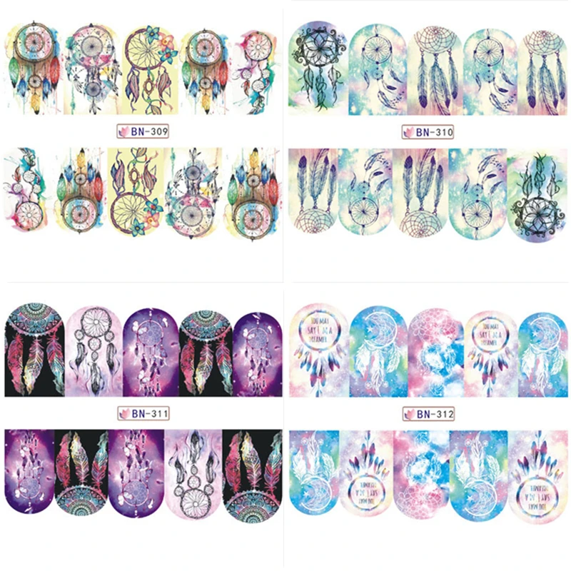Recuerdame 12 Дизайнов наклейки для ногтей ветряная мельница фантазия изображение