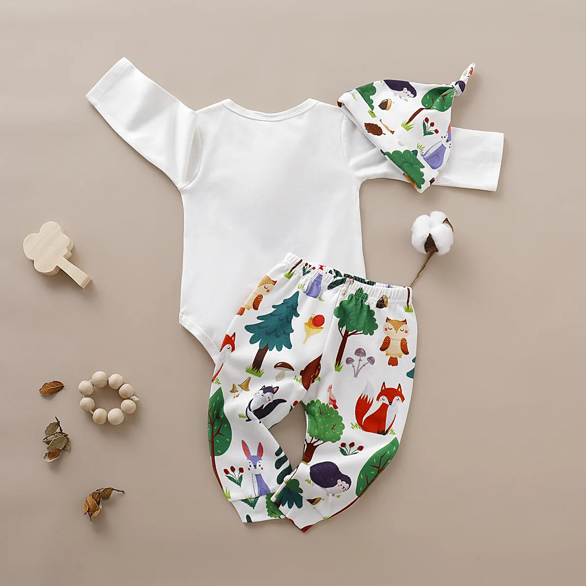 2019 г. Осенние милые детские комбинезоны с принтом комплект для маленьких