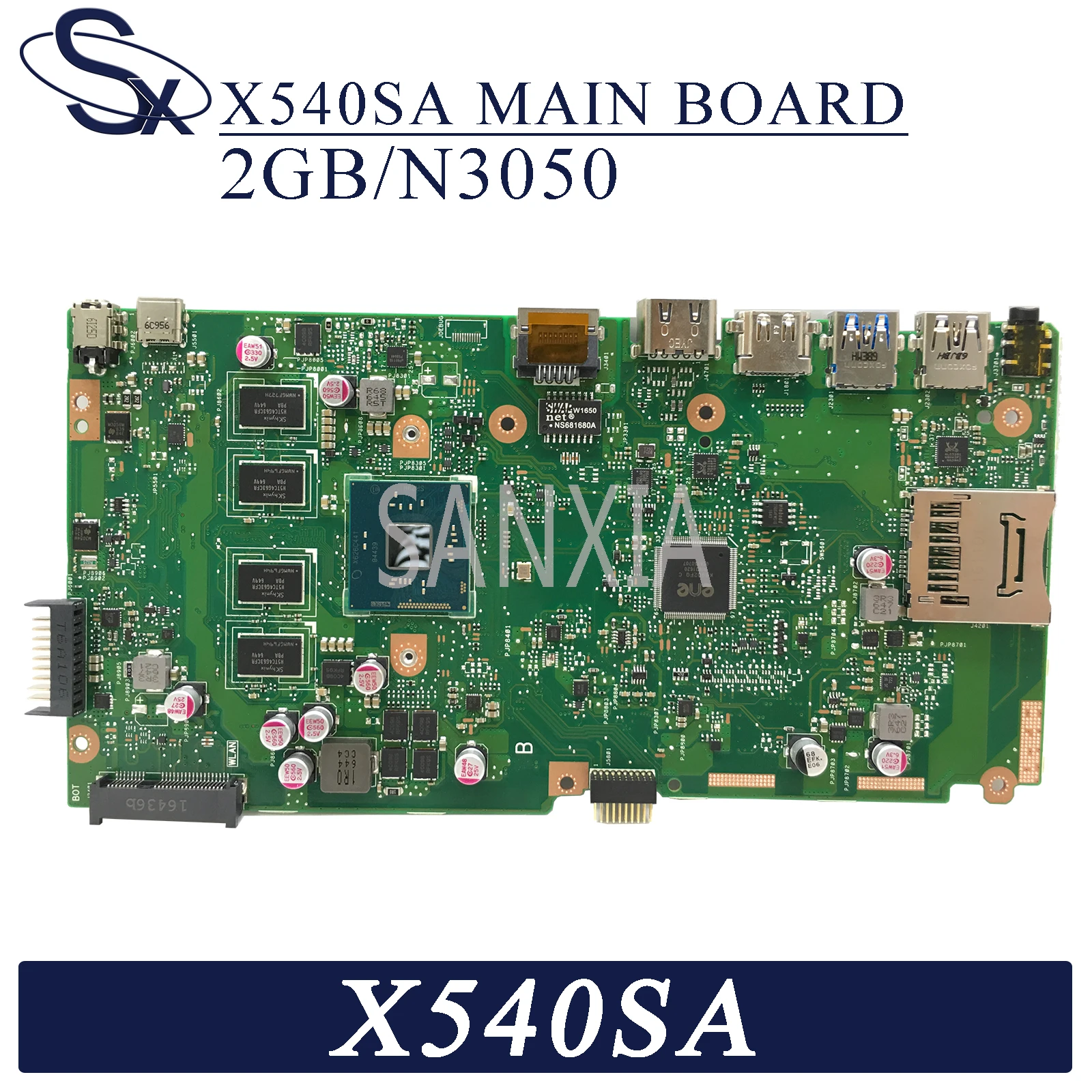 KEFU X540SA материнская плата для ноутбука ASUS VivoBook X540SAA оригинальная 2GB-RAM N3050 CPU |