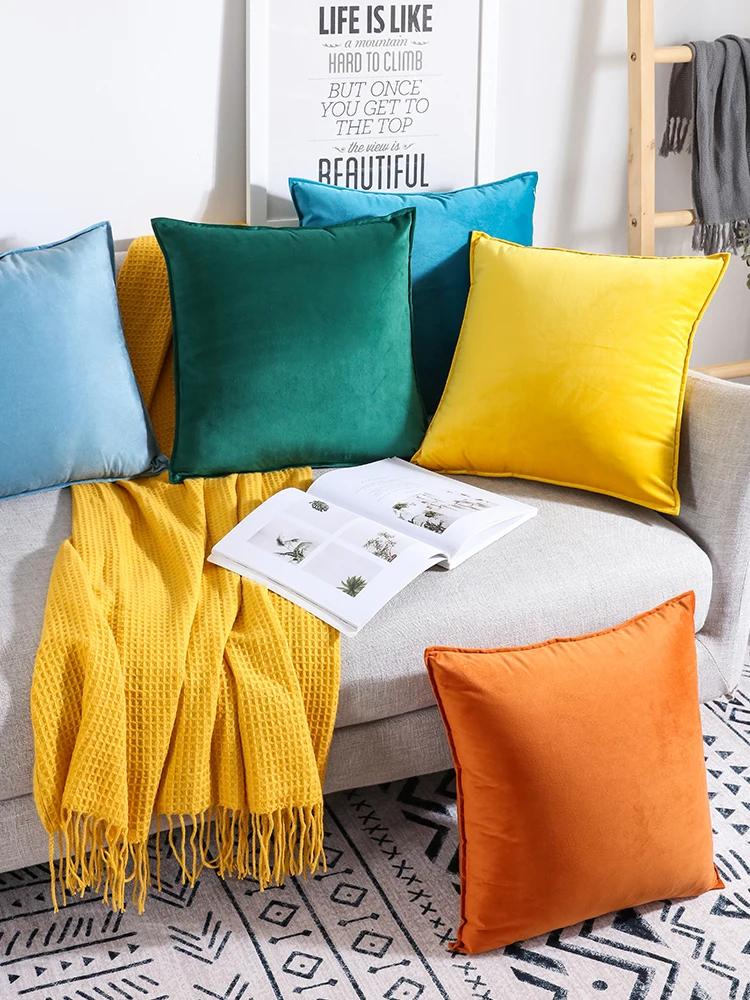 Наволочка из бархата Nordic для декоративных подушек на диване в гостиной, домашний декор, 45x45.