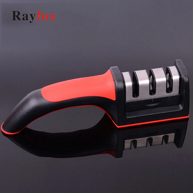 Rayfox 1 шт. 3 ступени профессиональная точилка для ножей кухонный точильный камень