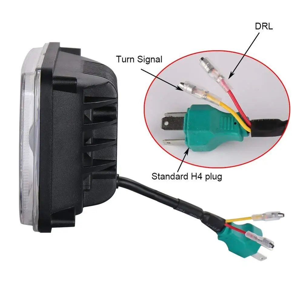 4х6 стеклянная рамка для водить грузовик головной светильник s с Белый DRL желтый