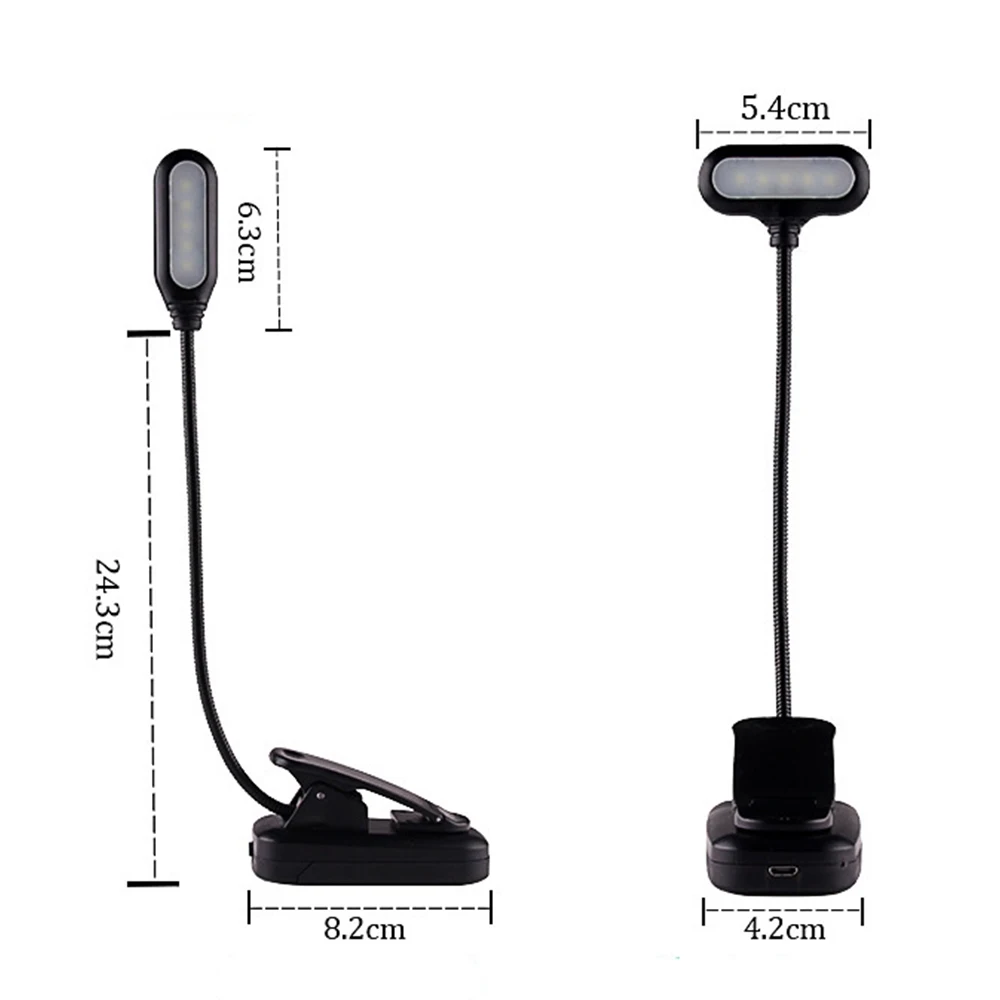 

Adjustable LED lights Book Light Goosenecks Clip Flexible Night Reading Desk Lamp Notebook Children's Night Light Lamp Bedroom